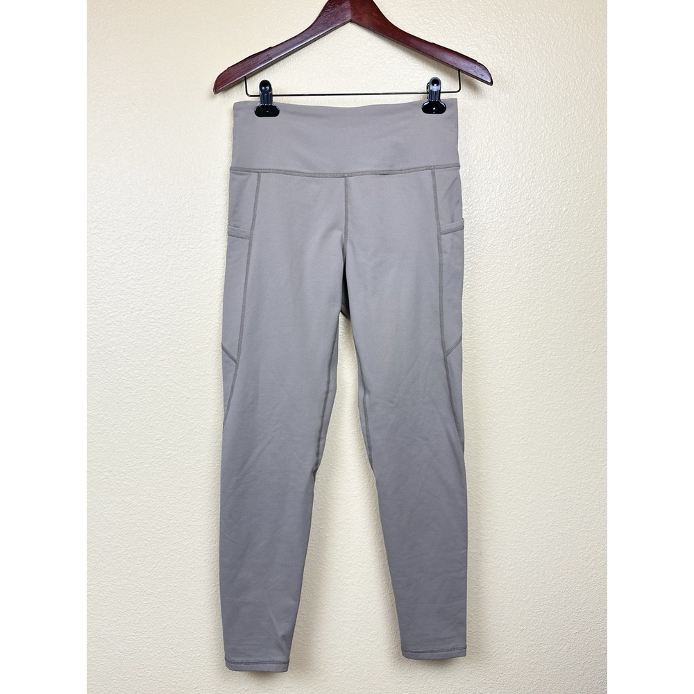 WILLIT Taupe Tan High Rise Fleece Lined Water Resistant Leggings w/ Pockets Sz M